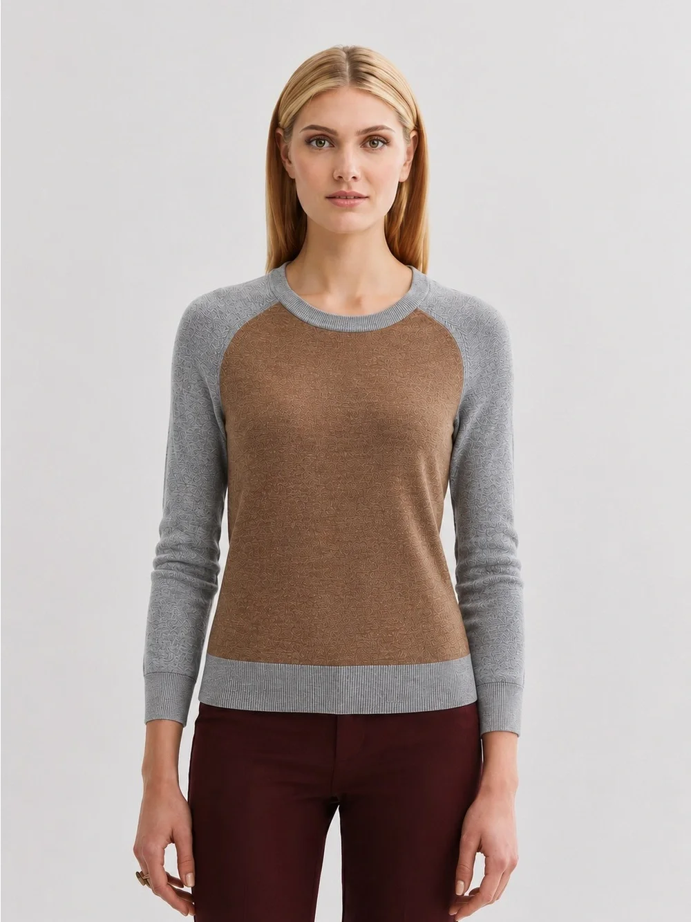 Banana Republic NWT 100% Merino Wool Colorblock Crewneck Sweater Women Size S